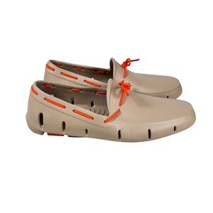New SWIMS Mens Loafers Slip On Pool Beach Boat Shoes Beige Lace Up US 9‎ EU 42